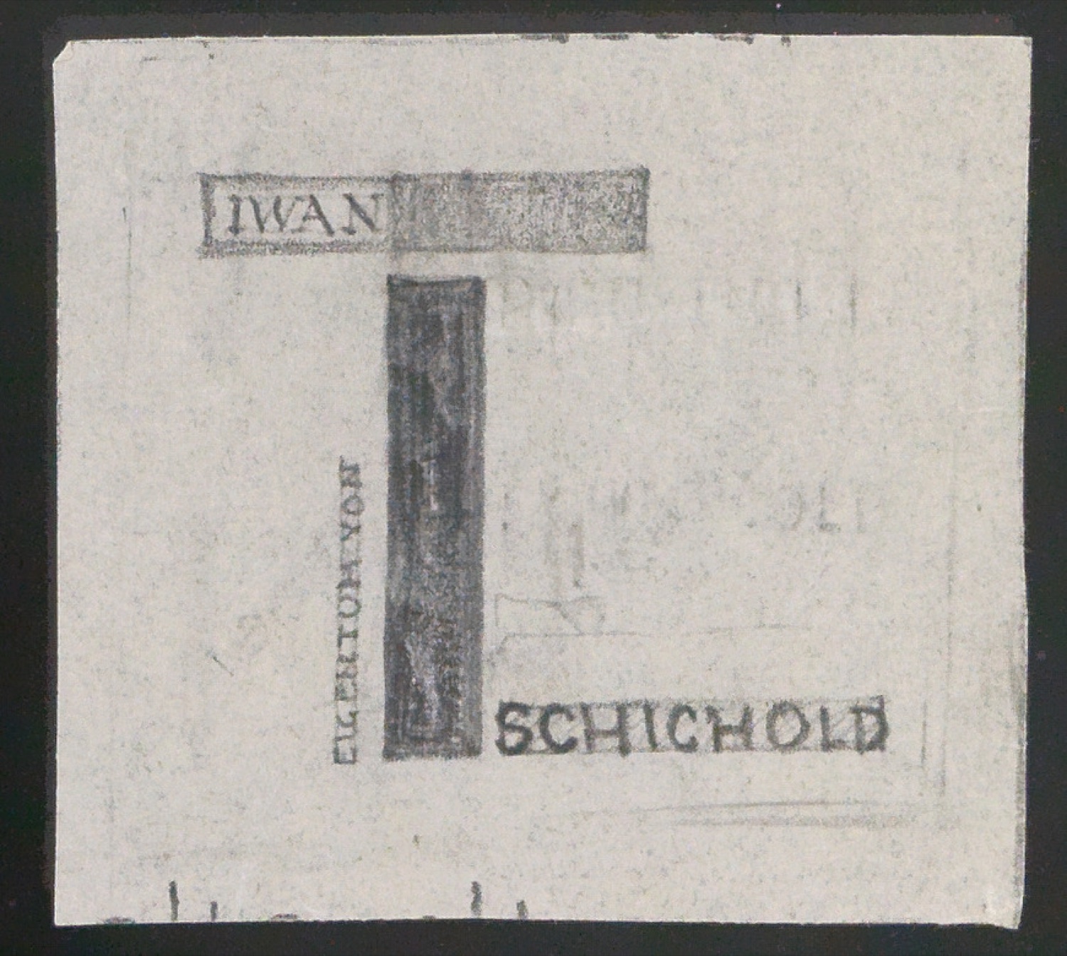 Entwürfe von fünf verschiedenen Exlibris für Iwan Tschichold — Blatt 1
