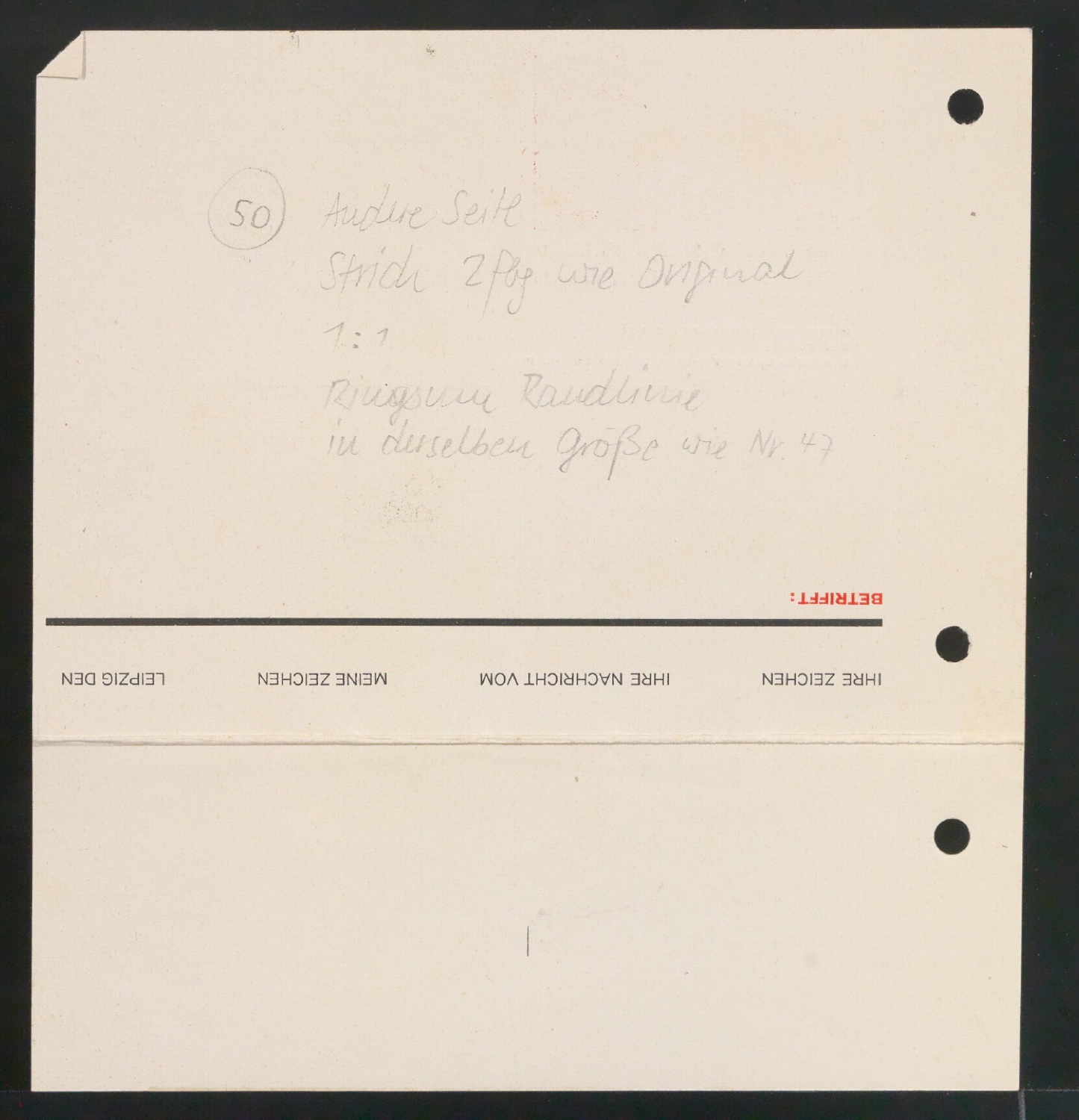 Montierter Geschäftsbriefvordruck nach Din 676 — Blatt 5