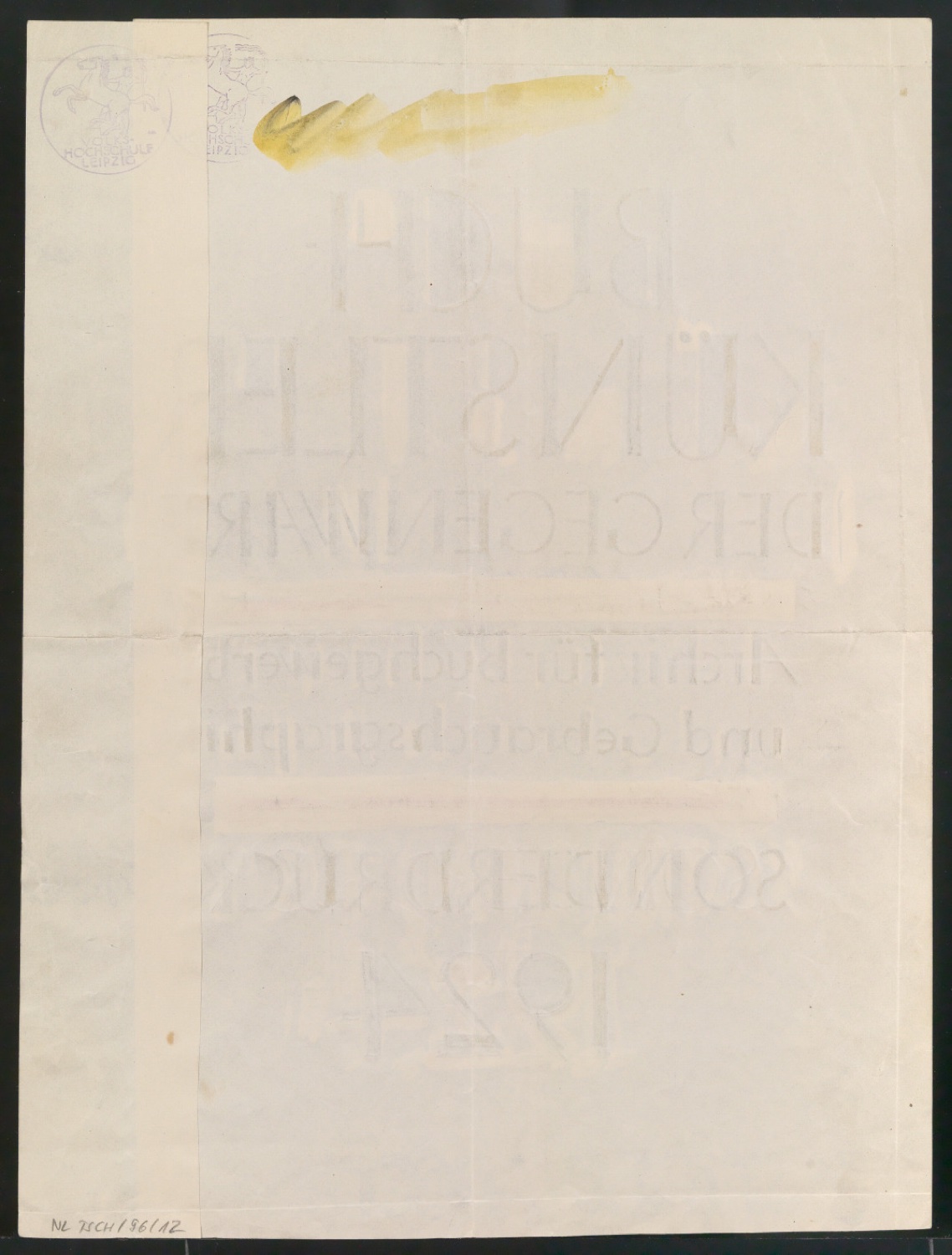 Entwurf für das Titelblatt von Buchkünstler der Gegenwart — Blatt 2