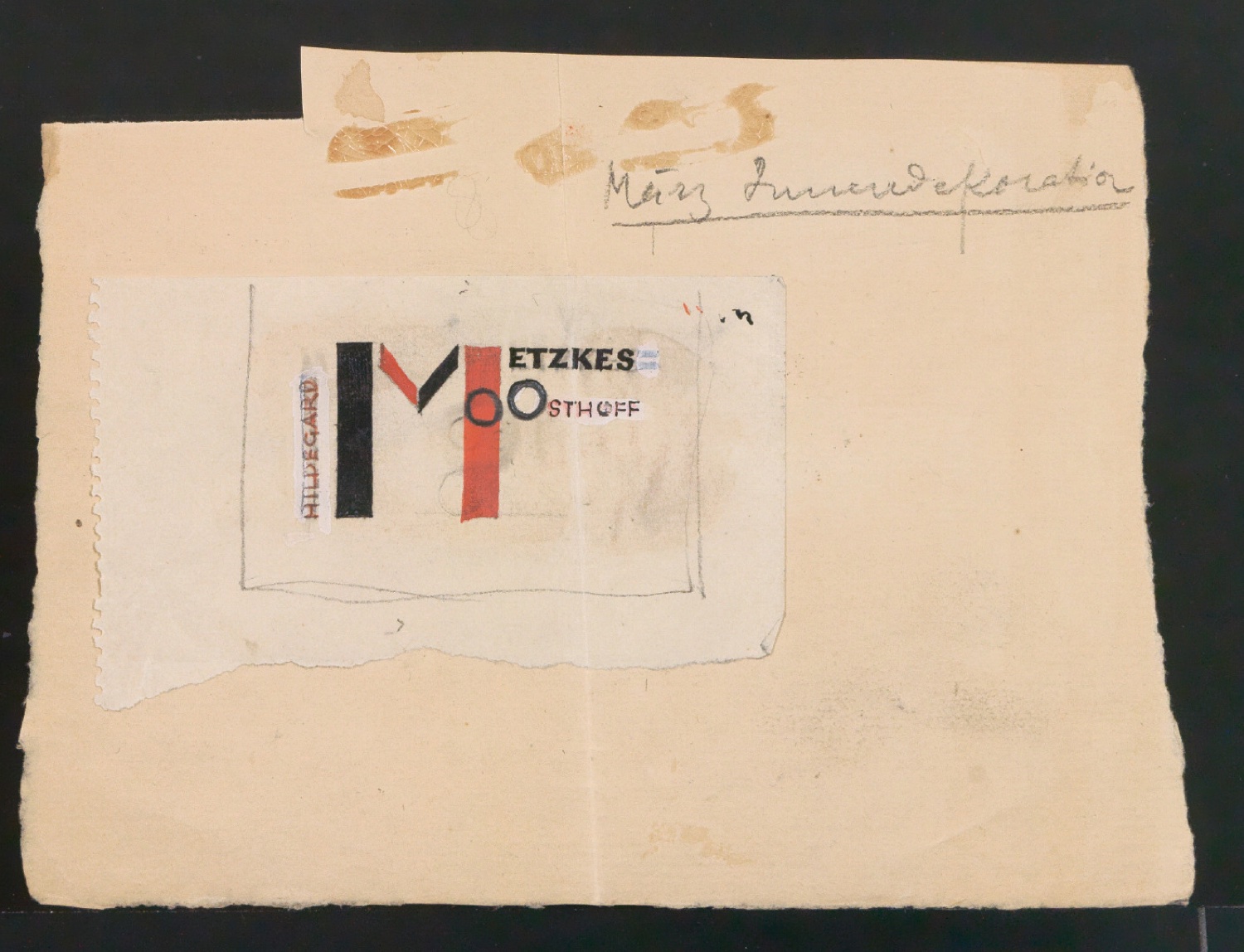 Entwurf von Exlibris für Hildegard Metzkes-Osthoff — Blatt 1