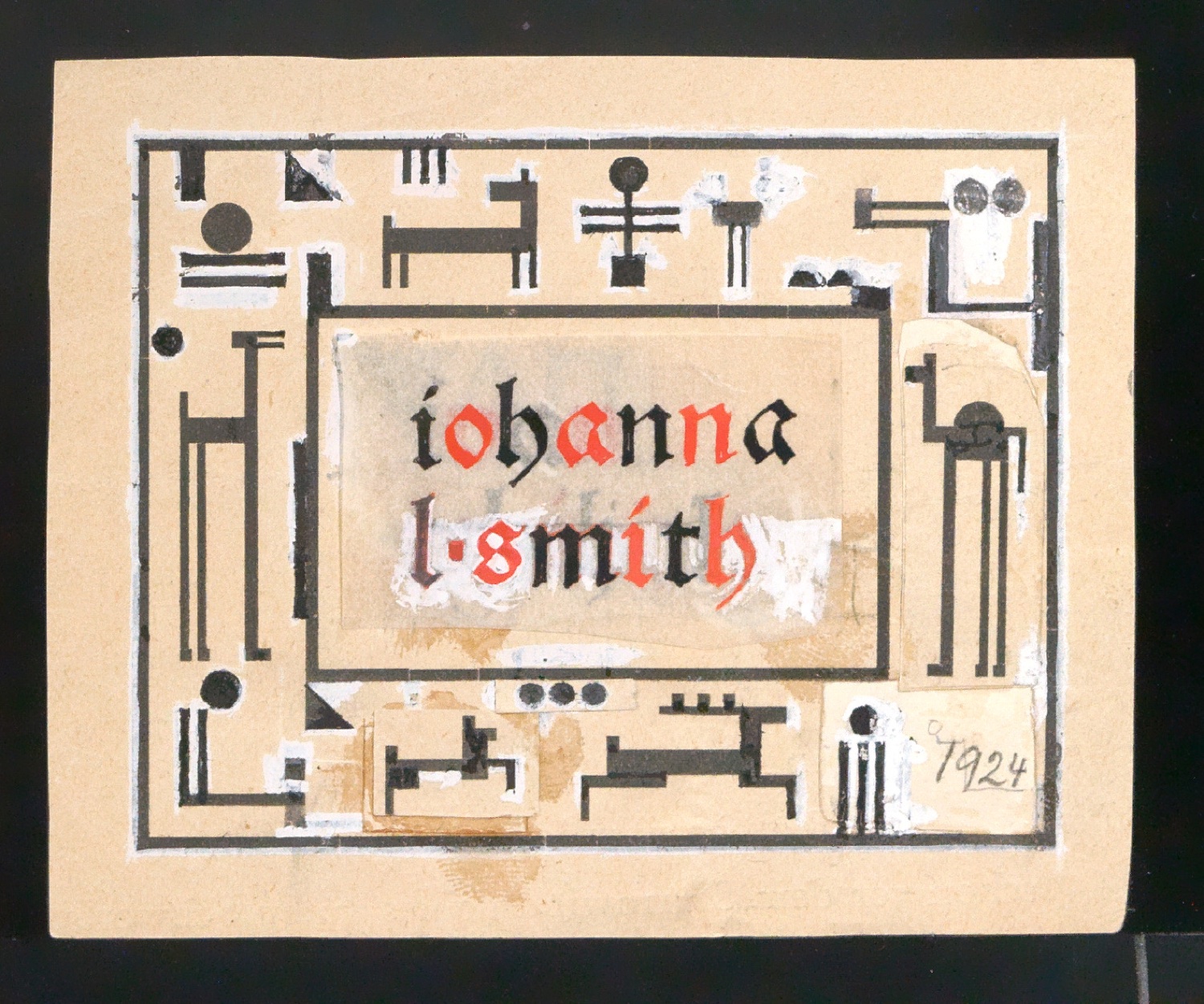 Entwurf von Exlibris für Iohanna L. Smith — Blatt 1