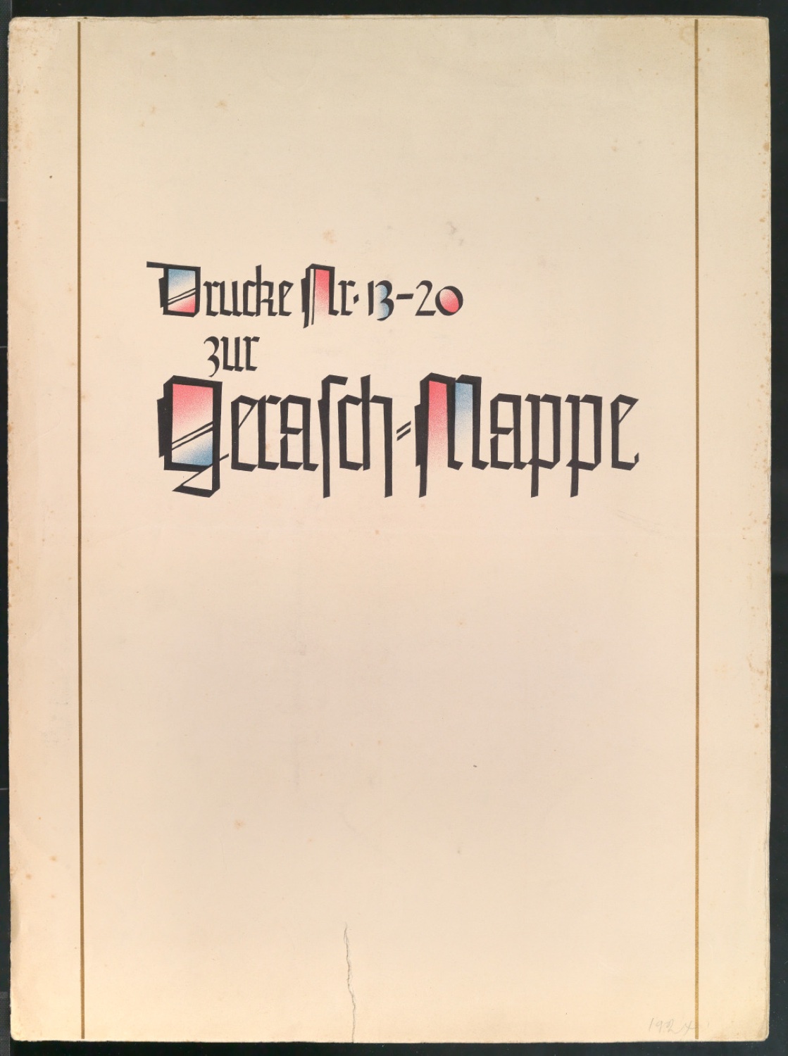 Drucke Nr. 13-20 zur Gerasch-Mappe — Blatt 1