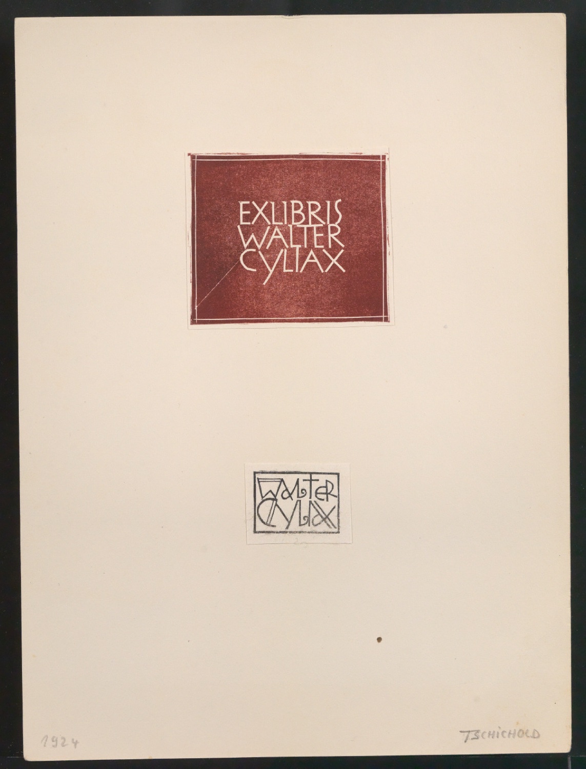 Montierte Exlibris für Walter Cyliax — Blatt 1