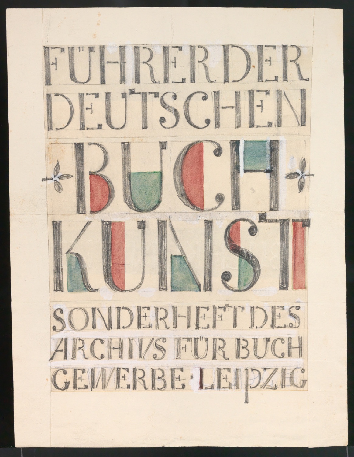 Entwurf für das Titelblatt von Führer der deutschen Buchkunst — Blatt 1