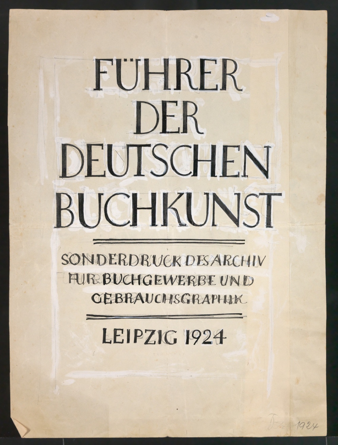 Entwurf für das Titelblatt von Führer der deutschen Buchkunst — Blatt 3