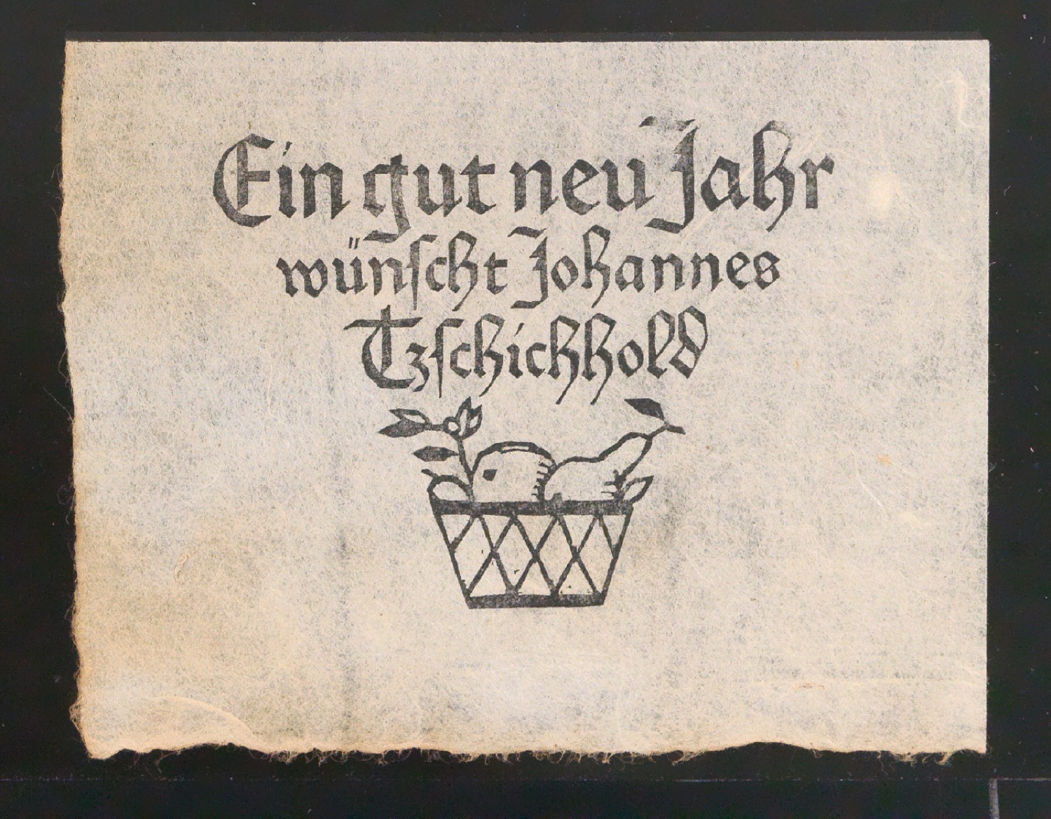 Ein gut neu Jahr wünscht Johannes Tzschichhold — Blatt 21