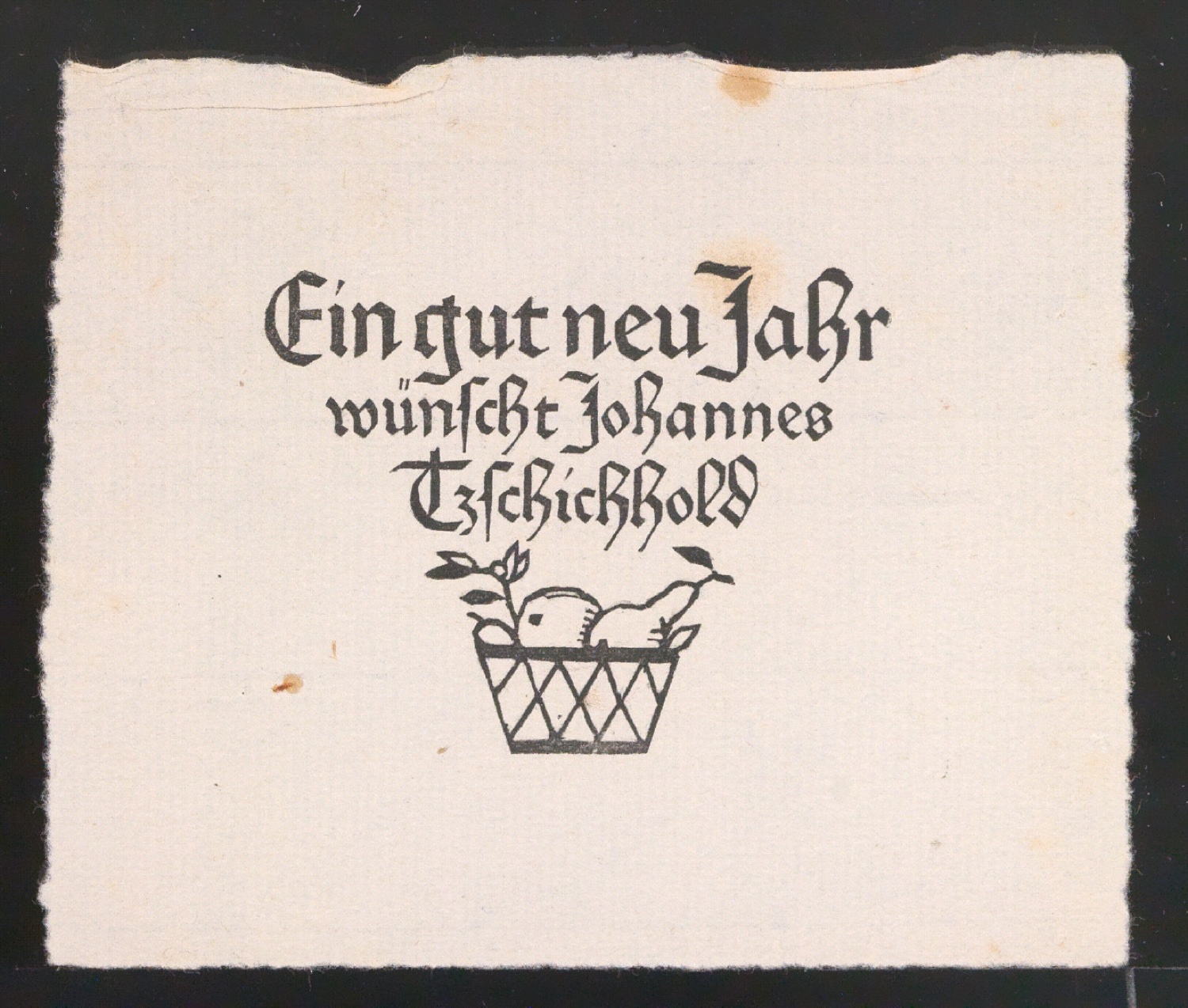 Ein gut neu Jahr wünscht Johannes Tzschichhold — Blatt 31