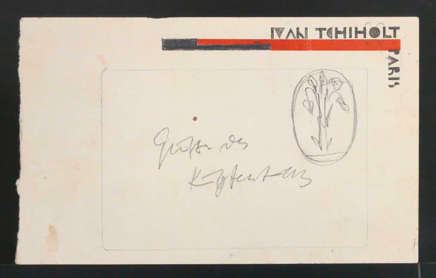 Probedrucke von Briefkopf für Ivan Tschichold, Paris — Blatt 5