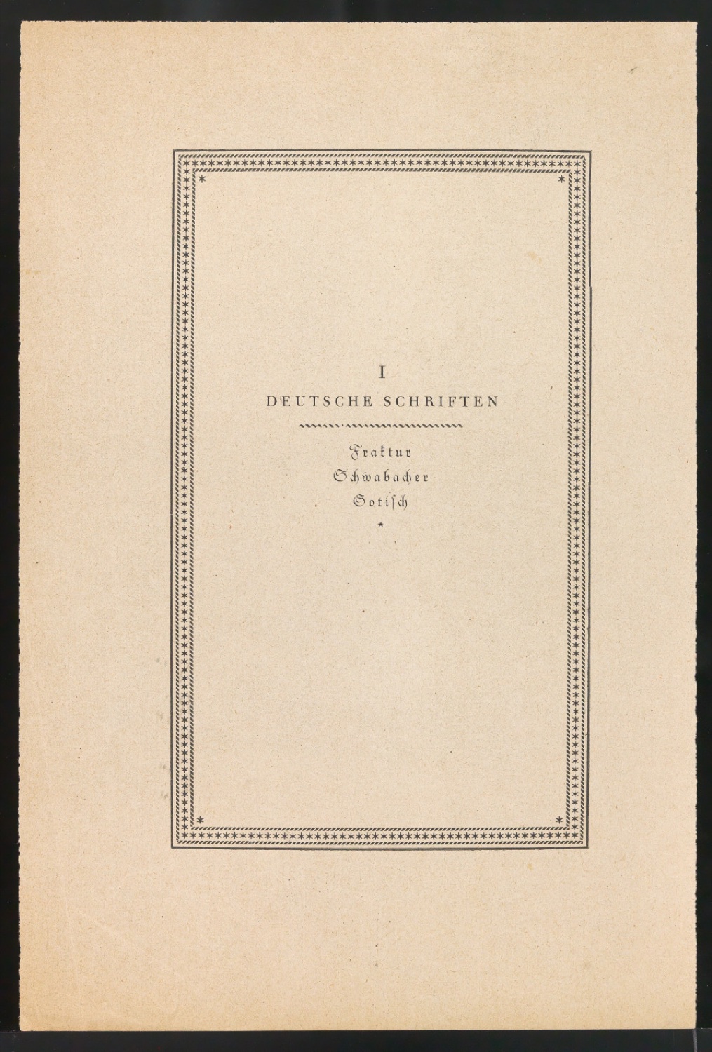 Probedrucke von Vorder- und Rückseite für den Schutzumschlag von Schriftkatalog Deutsche Schriften - Fraktur, Schwabacher, Gotisch — Blatt 1