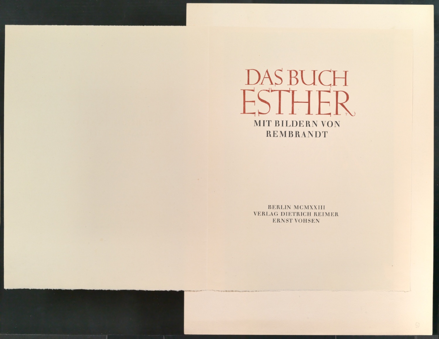 Probedrucke für Schmutztitel und Titelblatt von Das Buch Esther — Blatt 5