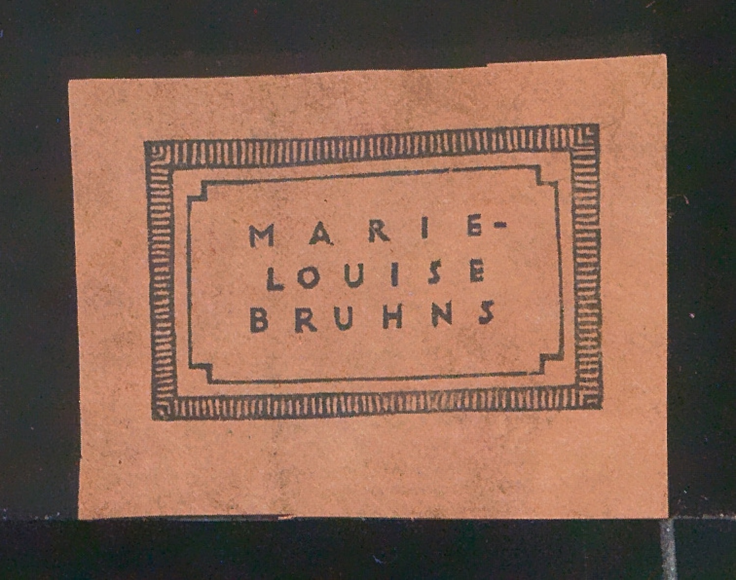 Exlibris für Marie-Louise Bruhns — Blatt 1