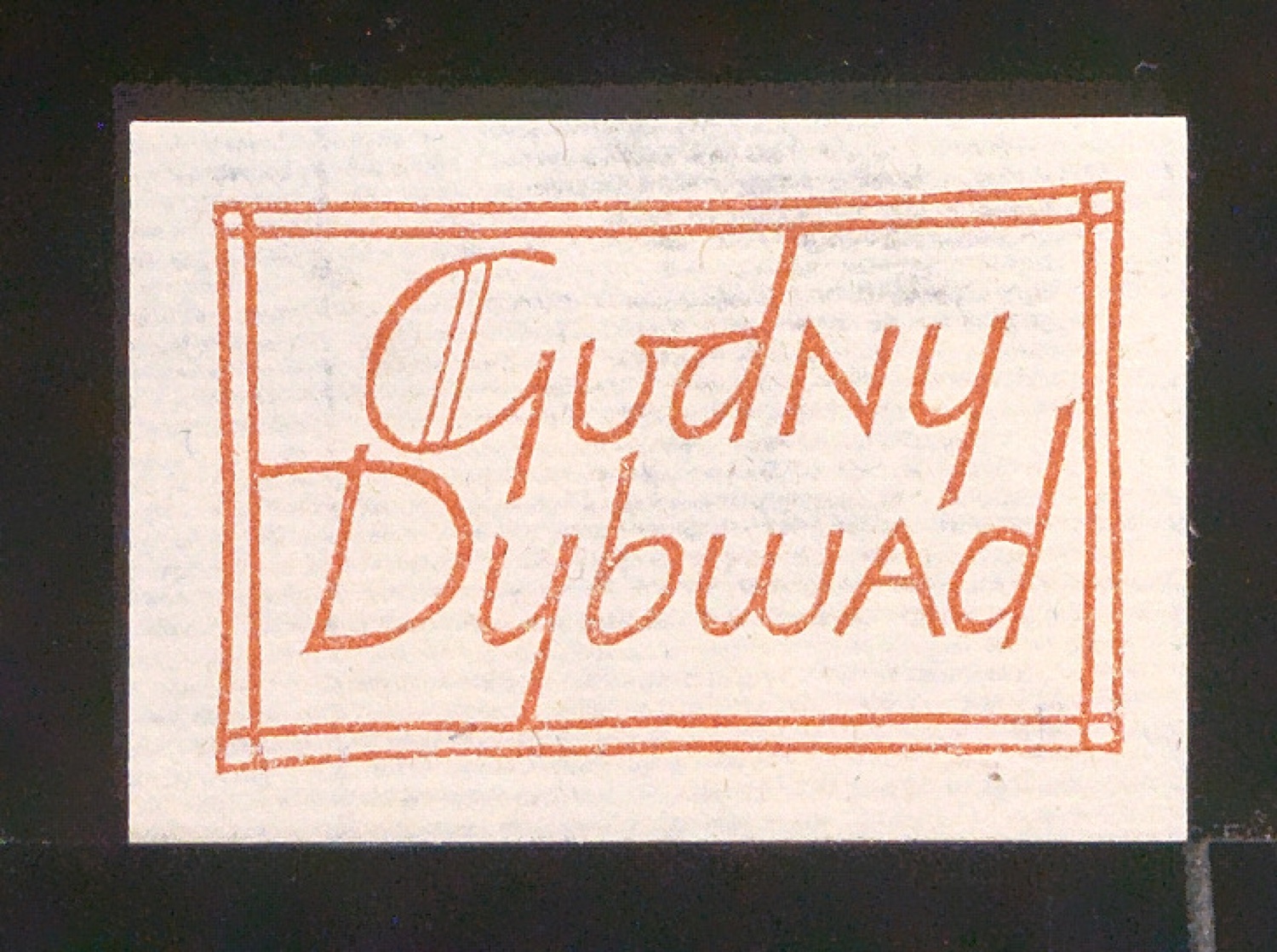 Exlibris für Gudny Dybwad — Blatt 79