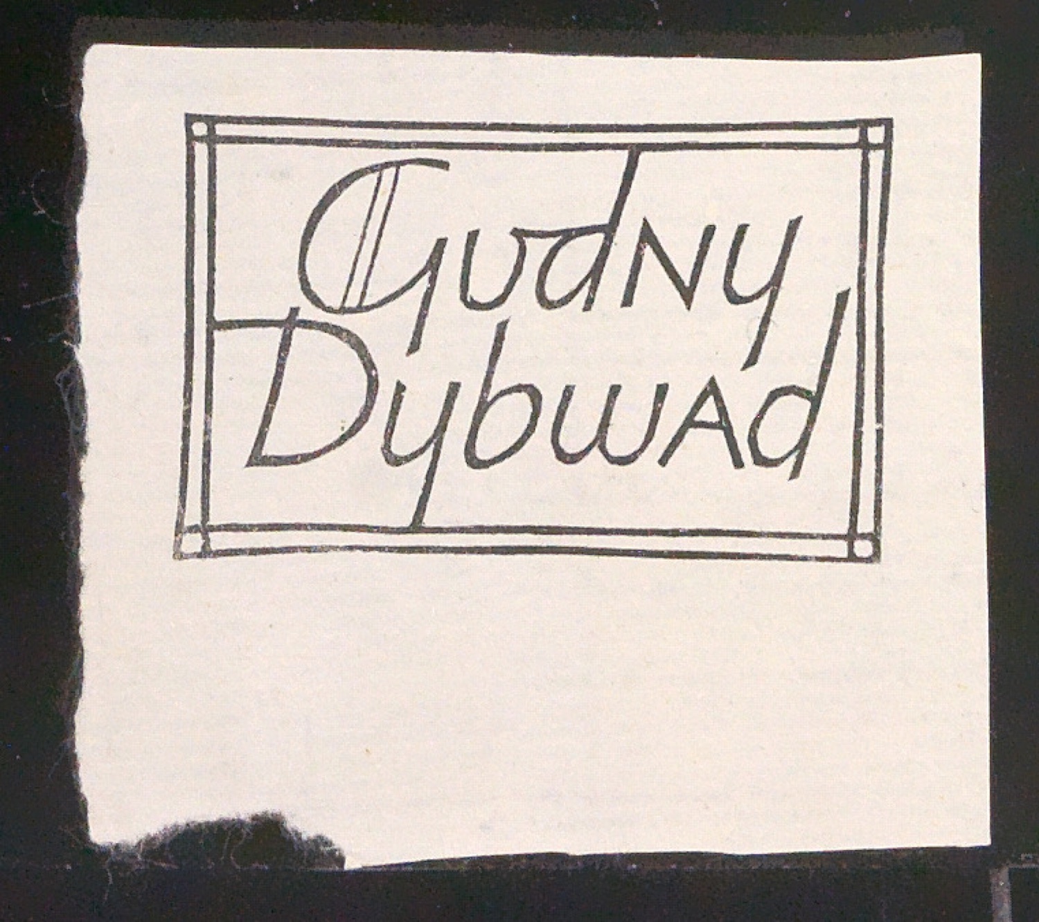 Exlibris für Gudny Dybwad — Blatt 101