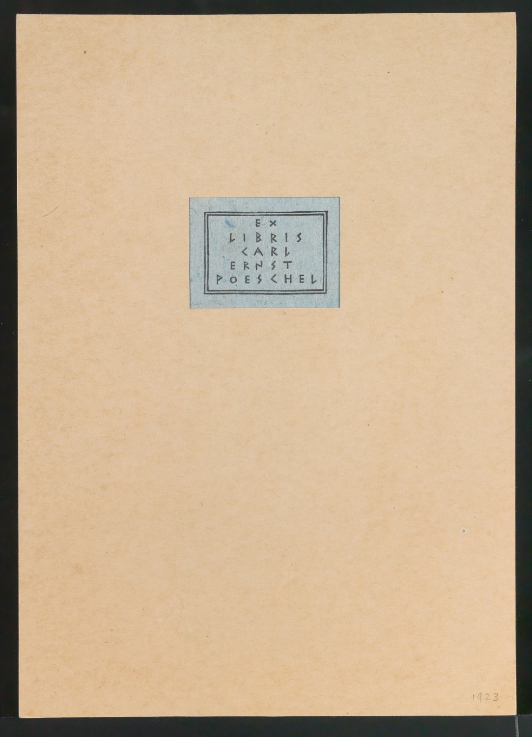 Exlibris Carl Ernst Poeschel — Blatt 1