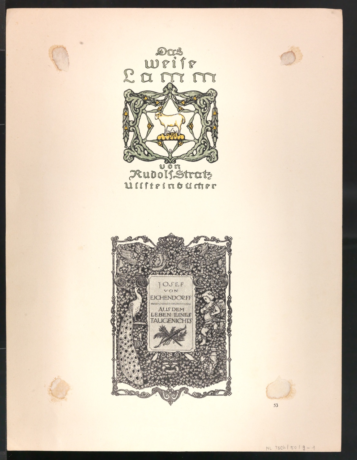 Montierte und lose Belegexemplare von Briefbogen für Fischer & Wittig — Blatt 2