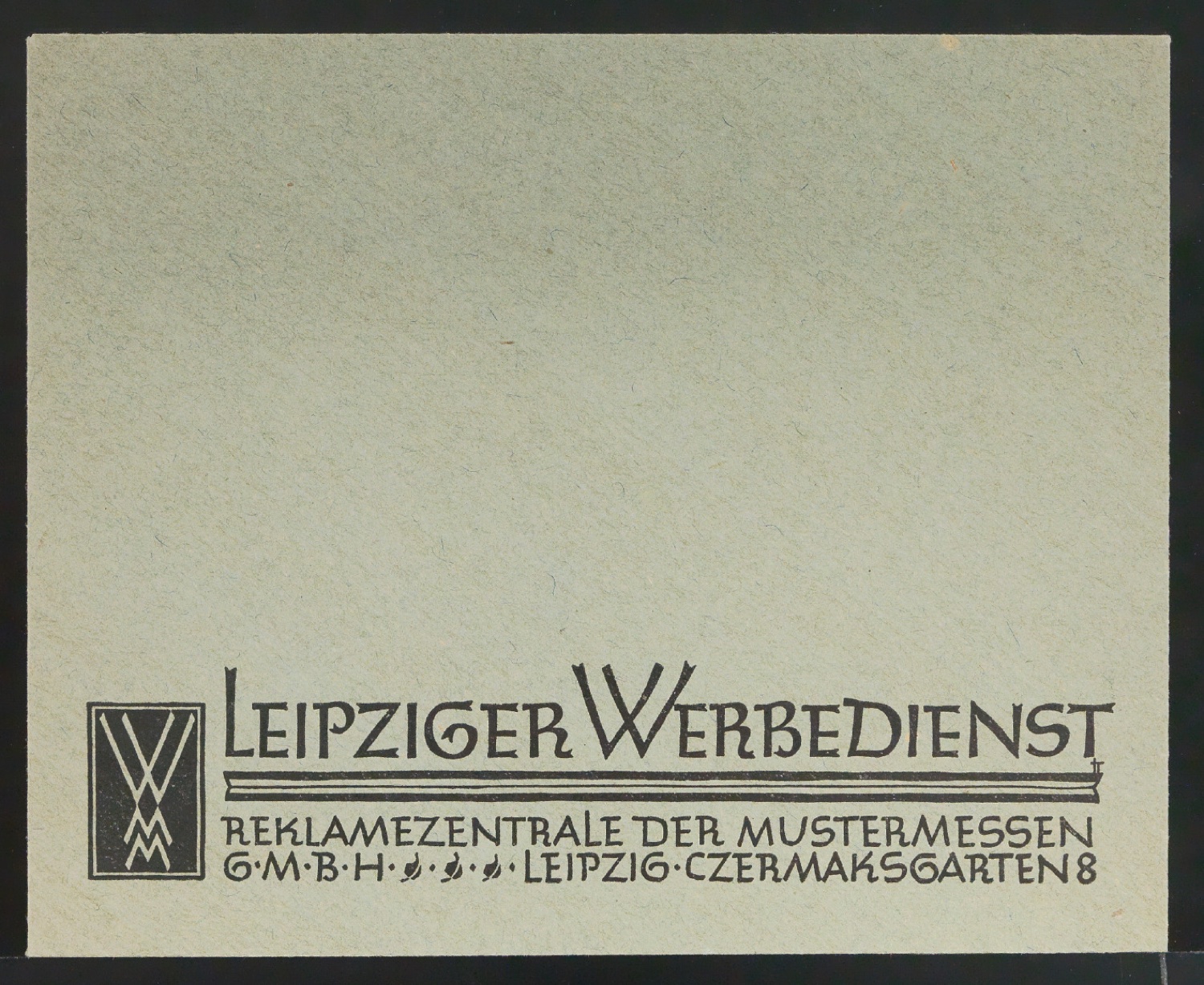 Briefbogen, Rechnungsvordruck und Briefumschläge für Leipziger Werbedienst — Blatt 9