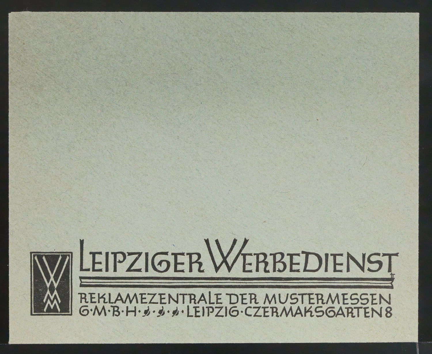 Briefbogen, Rechnungsvordruck und Briefumschläge für Leipziger Werbedienst — Blatt 11