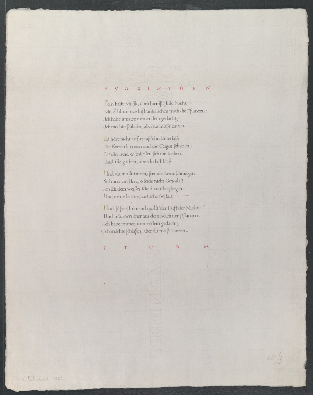 Hyazinthen — Blatt 1
