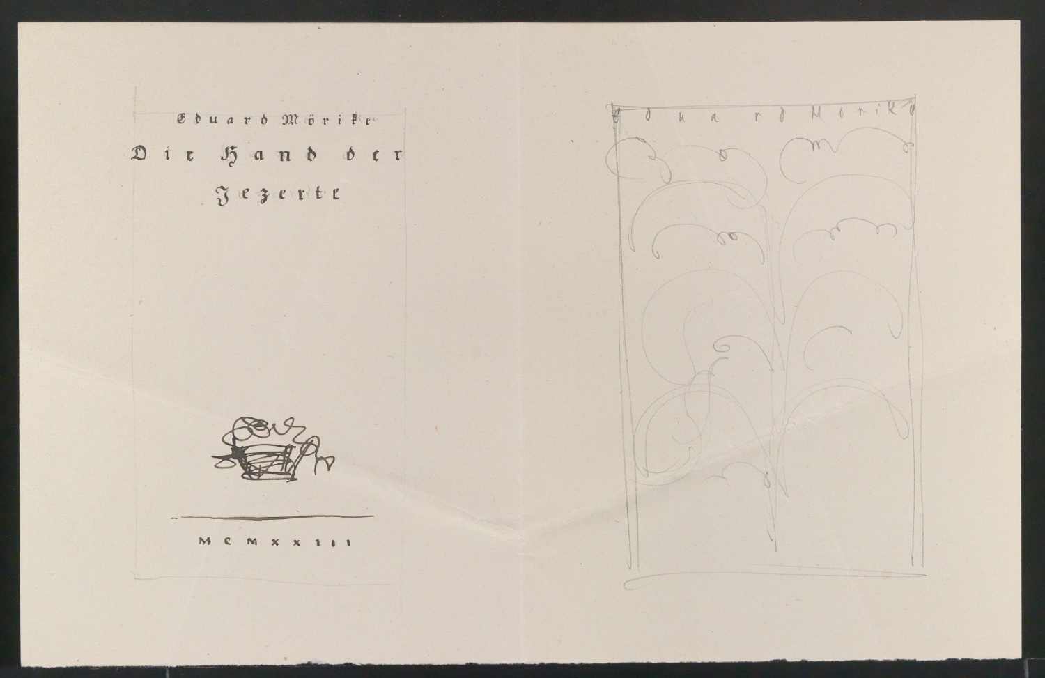 Konvolut Entwurfszeichnungen und Skizzen aus Skizzenbuch von 1920 — Blatt 3