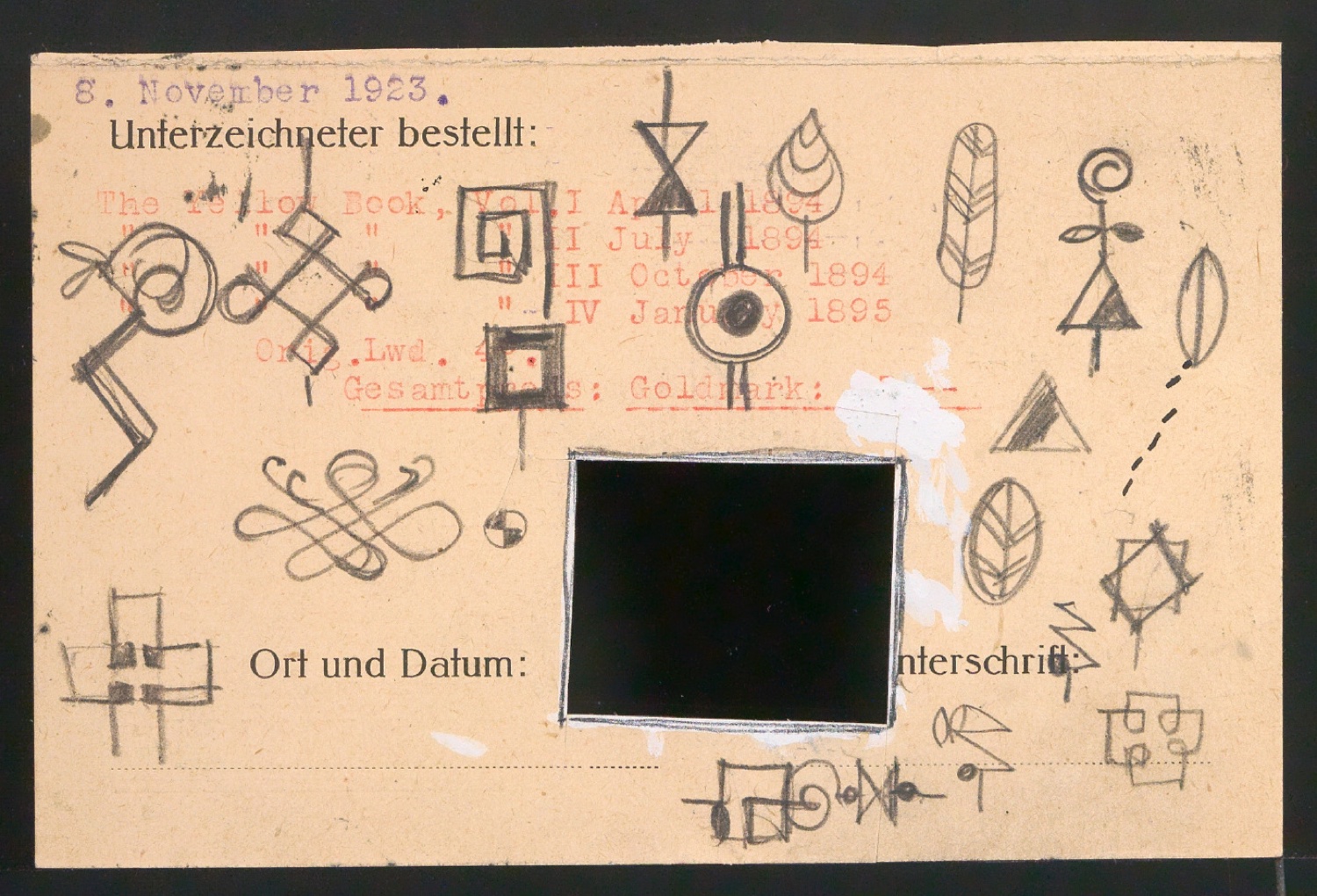 Konvolut Entwurfszeichnungen und Skizzen aus Skizzenbuch von 1920 — Blatt 5