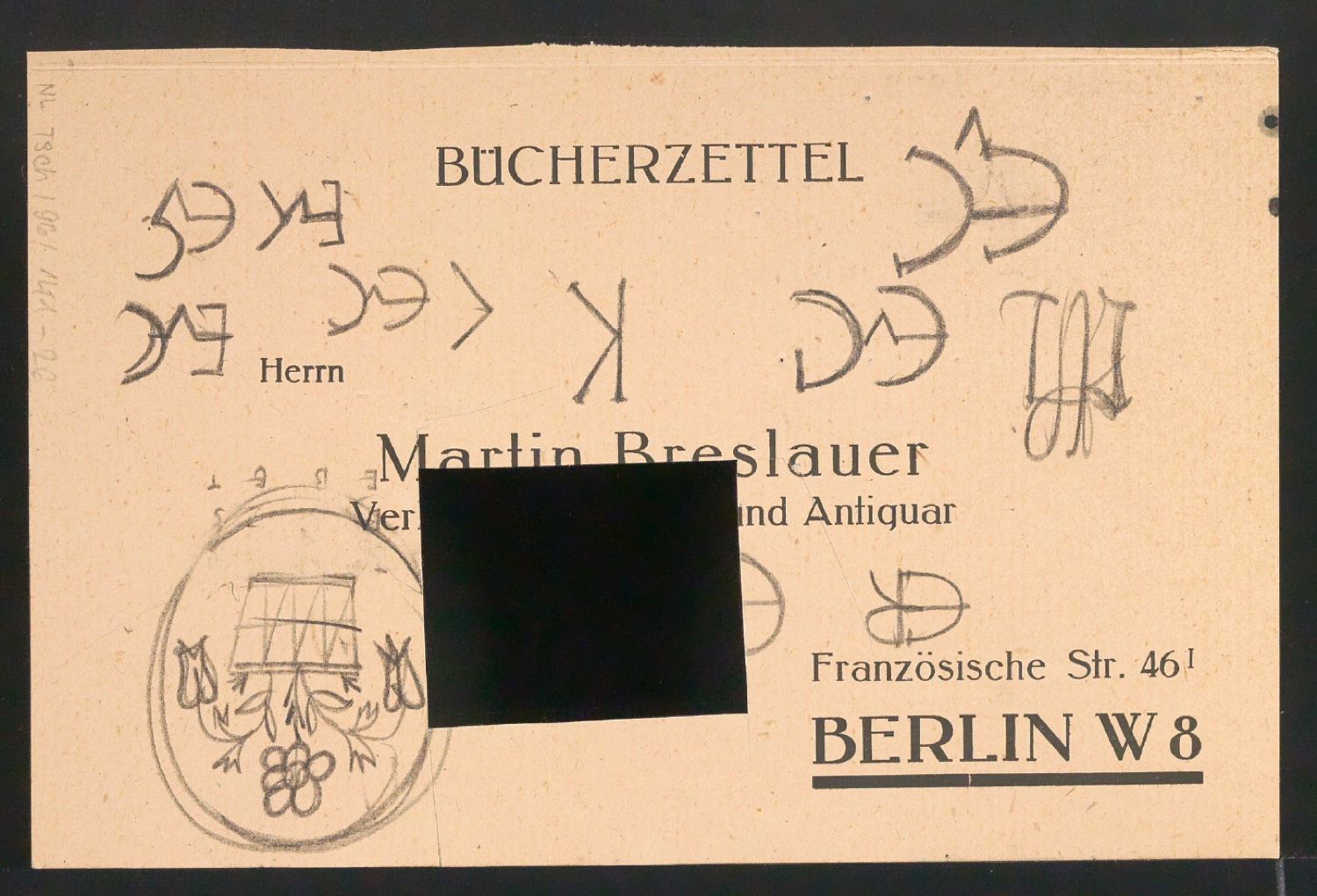 Konvolut Entwurfszeichnungen und Skizzen aus Skizzenbuch von 1920 — Blatt 6