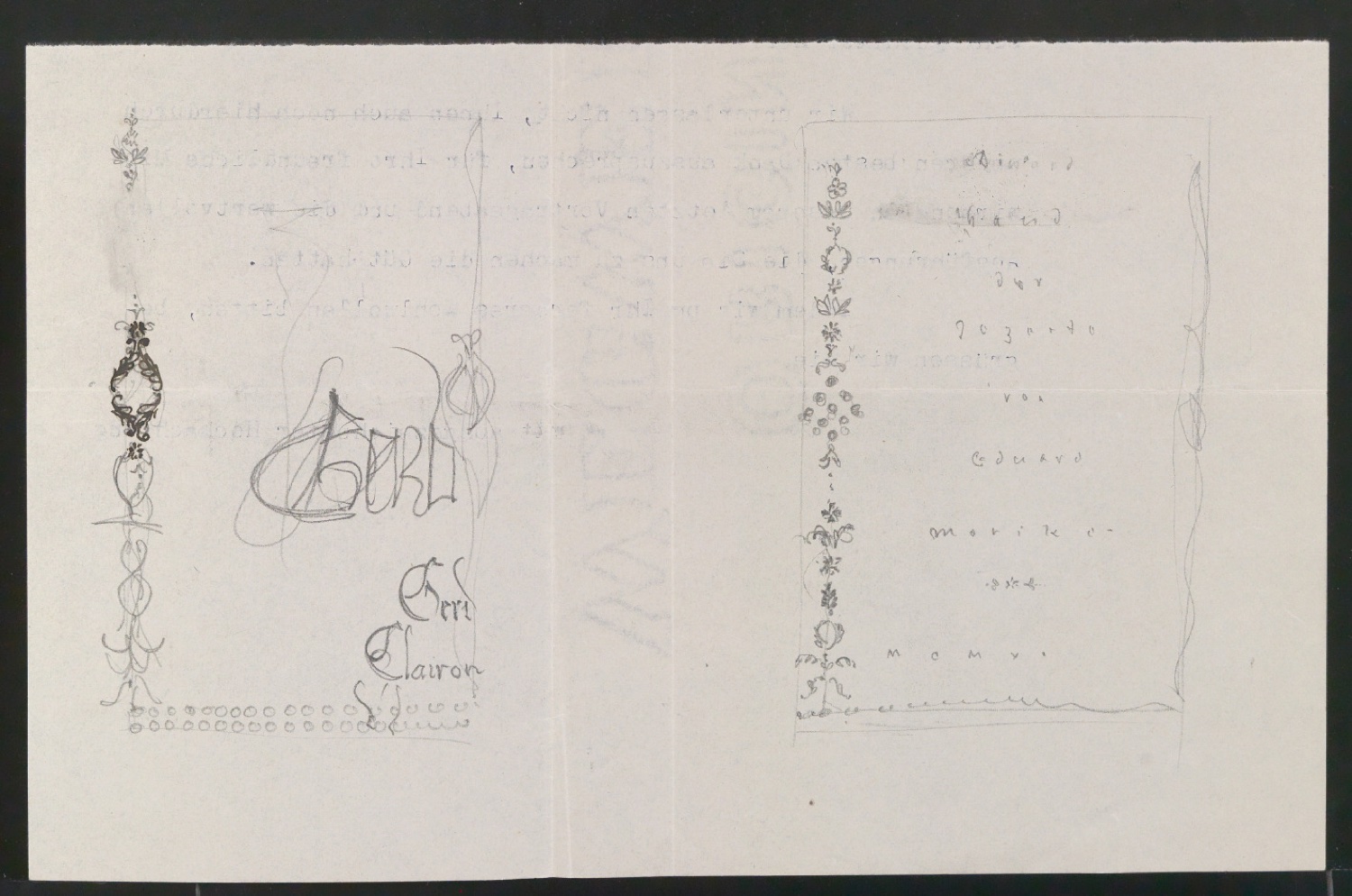 Konvolut Entwurfszeichnungen und Skizzen aus Skizzenbuch von 1920 — Blatt 33