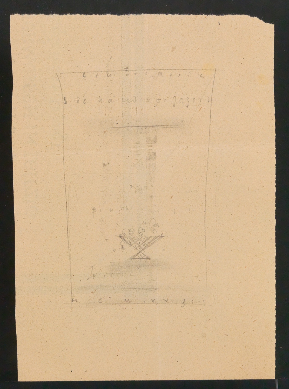 Konvolut Entwurfszeichnungen und Skizzen aus Skizzenbuch von 1920 — Blatt 41
