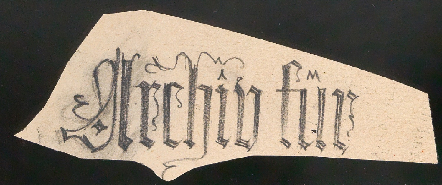 Konvolut Entwurfszeichnungen und Skizzen aus Skizzenbuch von 1920 — Blatt 19