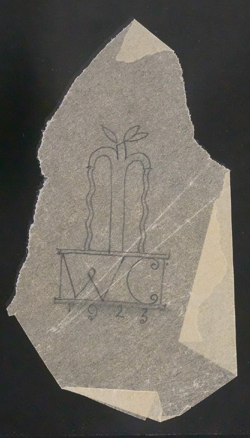 Konvolut Entwurfszeichnungen und Skizzen aus Skizzenbuch von 1920 — Blatt 33