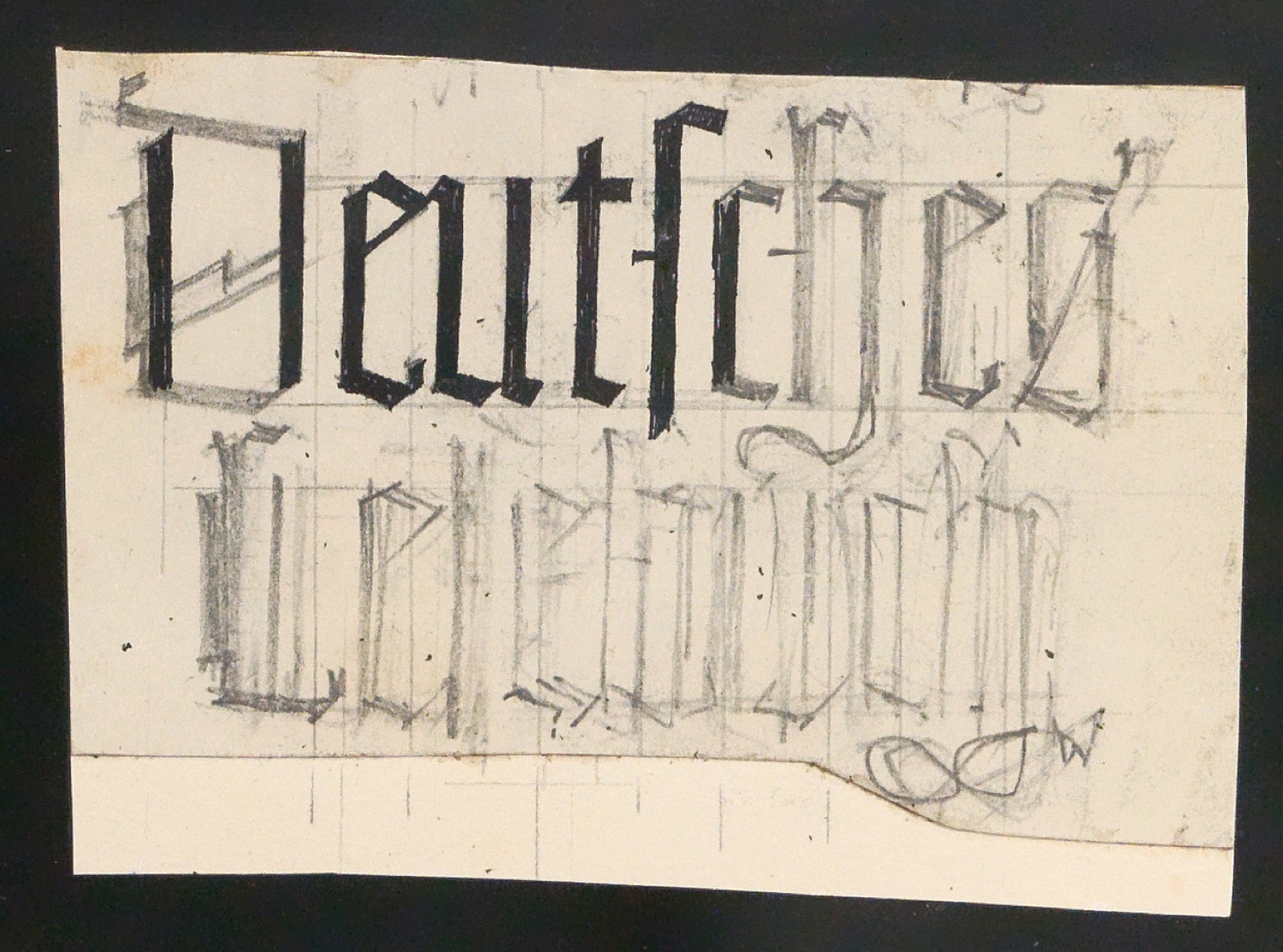 Konvolut Entwurfszeichnungen und Skizzen aus Skizzenbuch von 1920 — Blatt 39