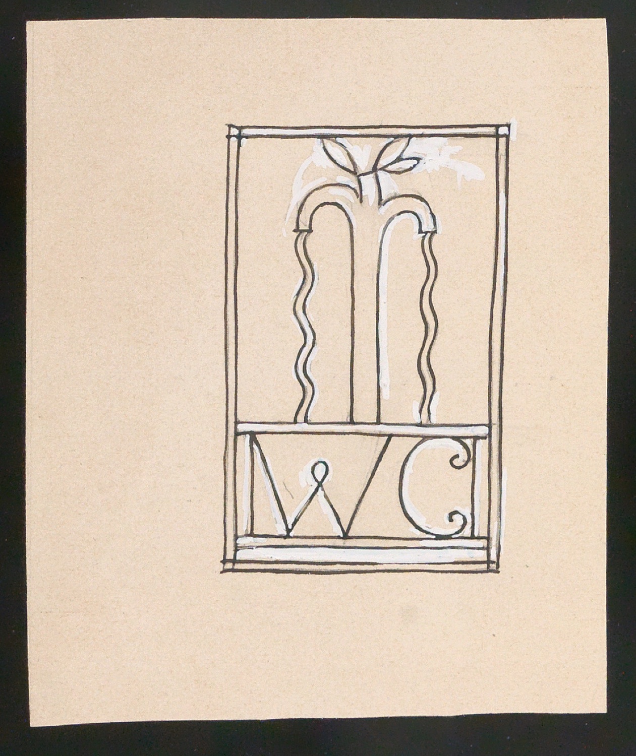 Konvolut Entwurfszeichnungen und Skizzen aus Skizzenbuch von 1920 — Blatt 41