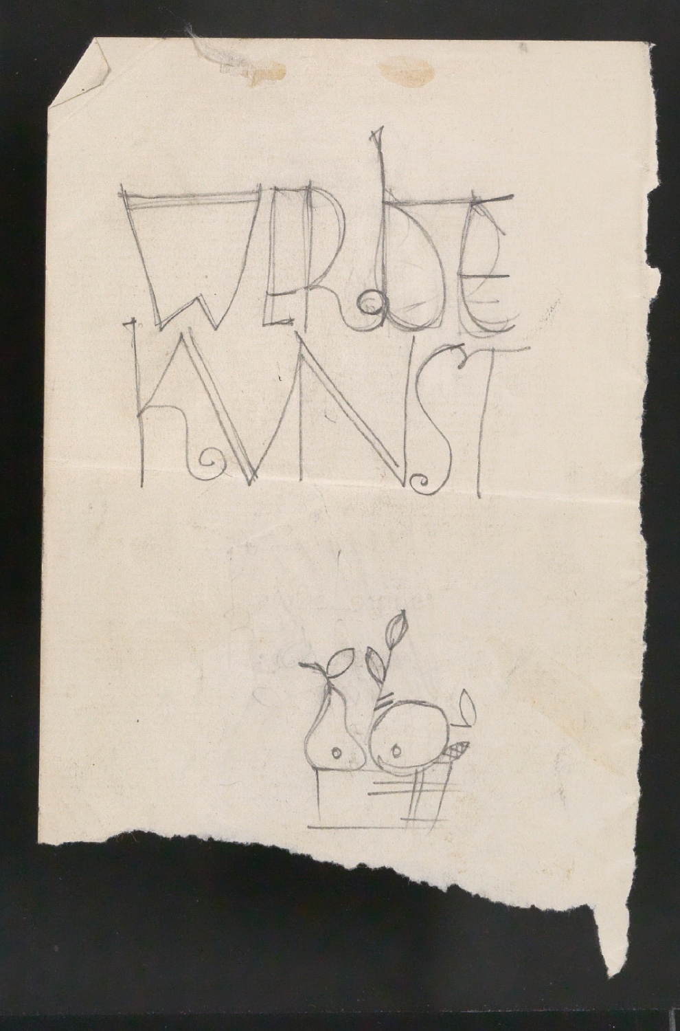 Konvolut Entwurfszeichnungen und Skizzen aus Skizzenbuch von 1920 — Blatt 45