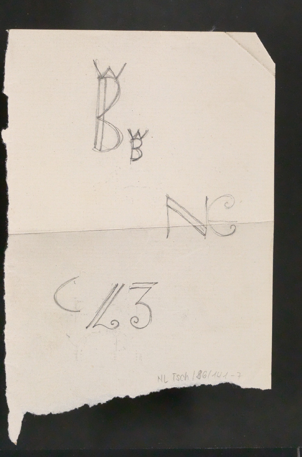 Konvolut Entwurfszeichnungen und Skizzen aus Skizzenbuch von 1920 — Blatt 46