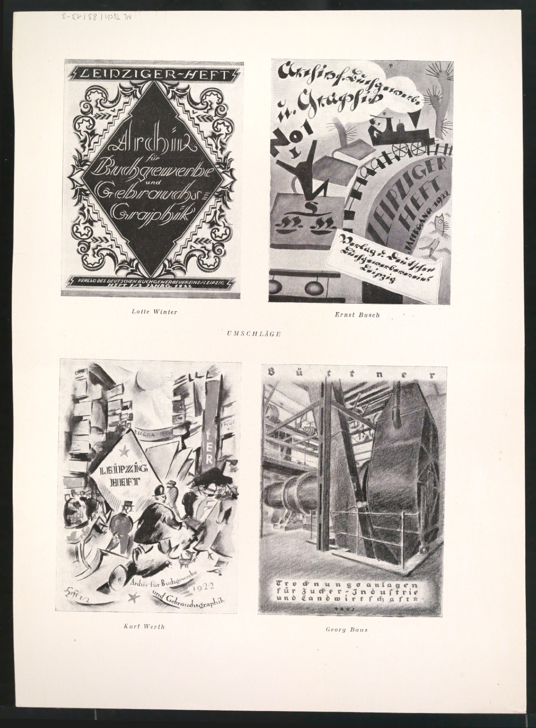 Zeitschriftenausschnitt mit Abbildungen von Geschriebenen Büchern Tschicholds — Blatt 2