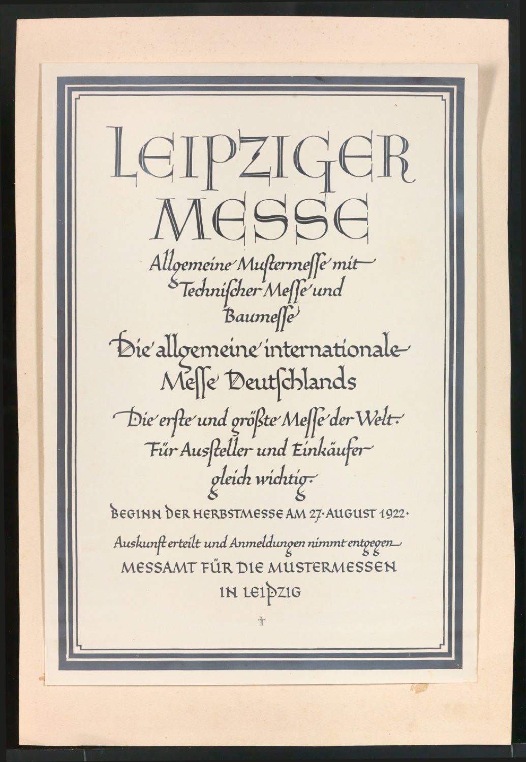 Klische, Abzüge und Probedrucke für Anzeigen Leipziger Messe — Blatt 1