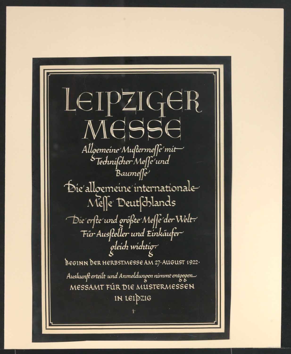 Klische, Abzüge und Probedrucke für Anzeigen Leipziger Messe — Blatt 3