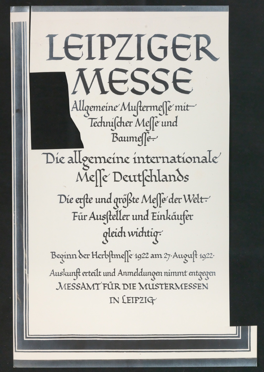 Klische, Abzüge und Probedrucke für Anzeigen Leipziger Messe — Blatt 5