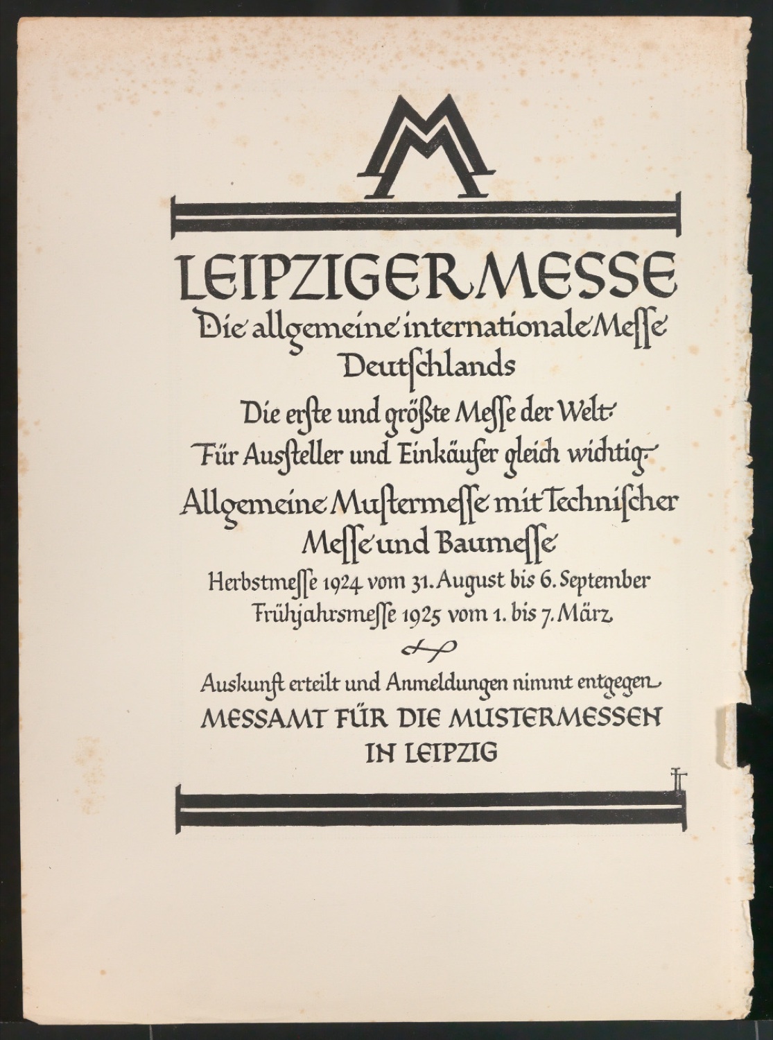 Klische, Abzüge und Probedrucke für Anzeigen Leipziger Messe — Blatt 9