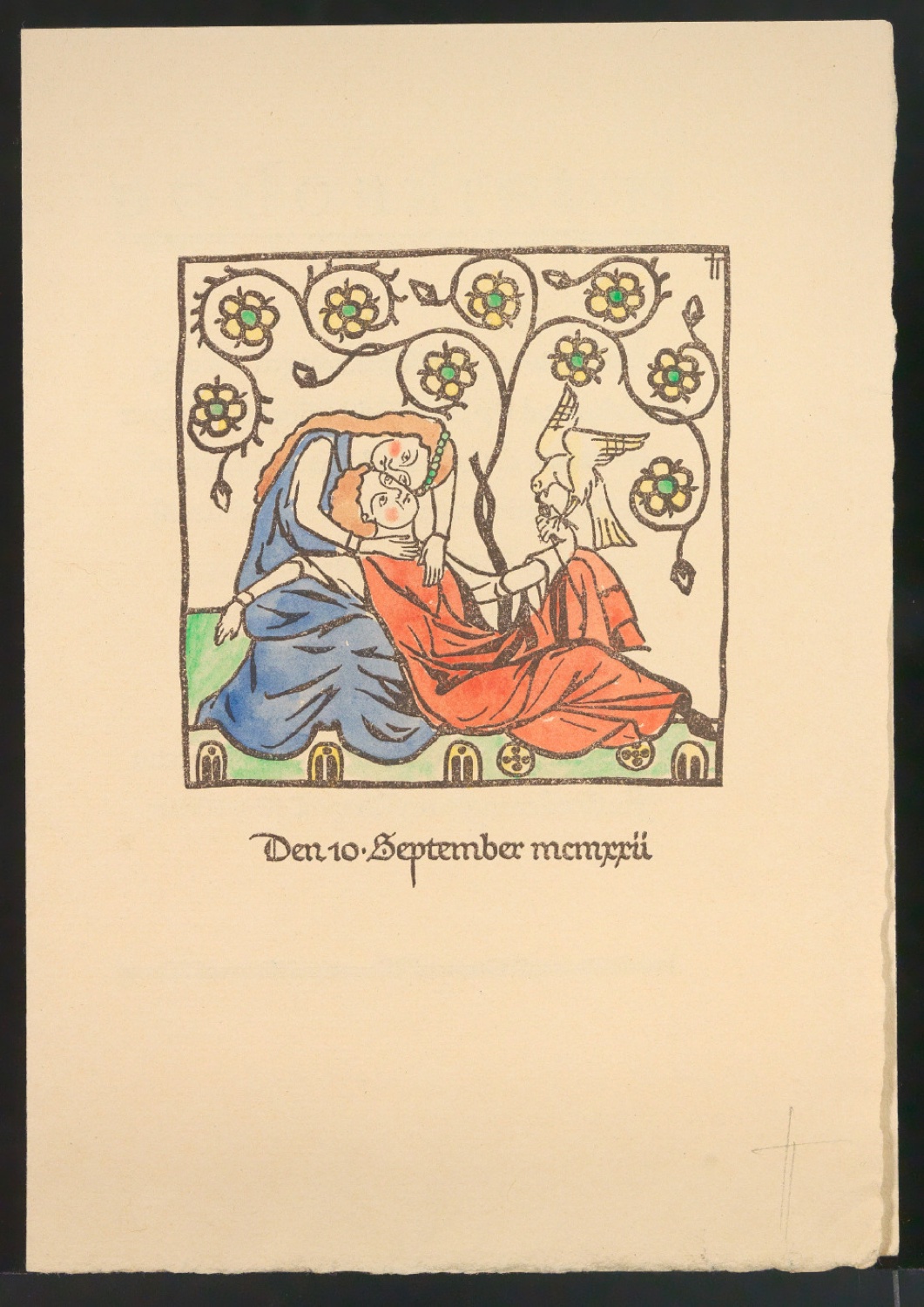 Faltkarte Menü 10. September 1922 — Blatt 4