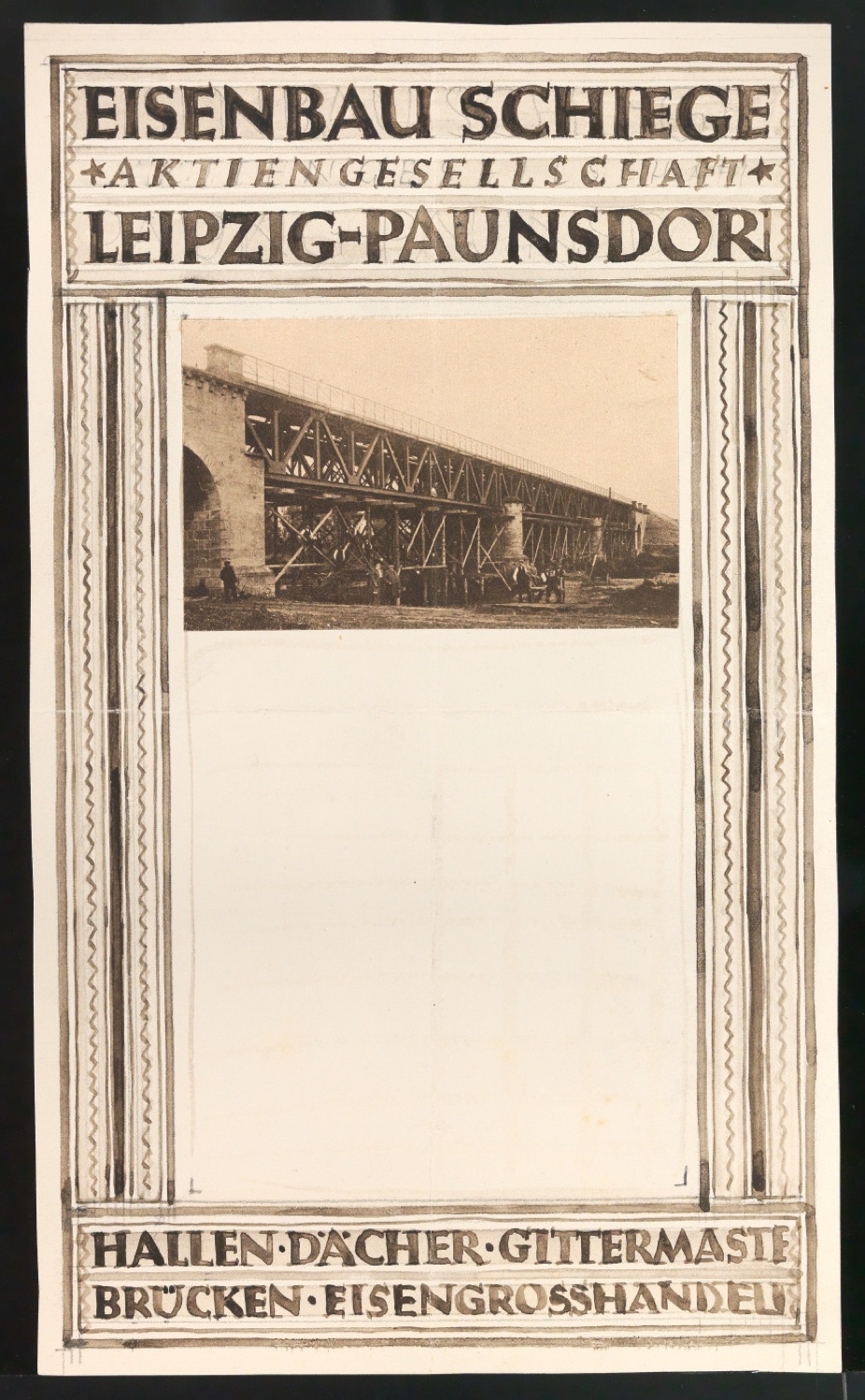 Entwurf von Kalender 1923 für Eisenbahn Schiege — Blatt 1