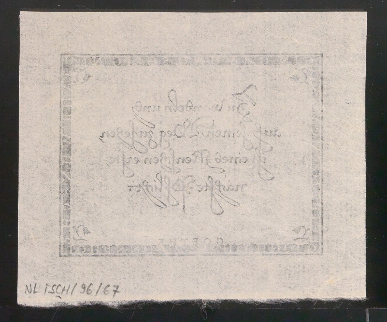 Zu wandeln und auf seinen Weg zu gehen, ist eines Menschen erste, nächste Pflicht. Goethe. Ein gut und selig Neujahr wünscht Johannes Tzschichhold, Leipzig, 1922. — Blatt 2