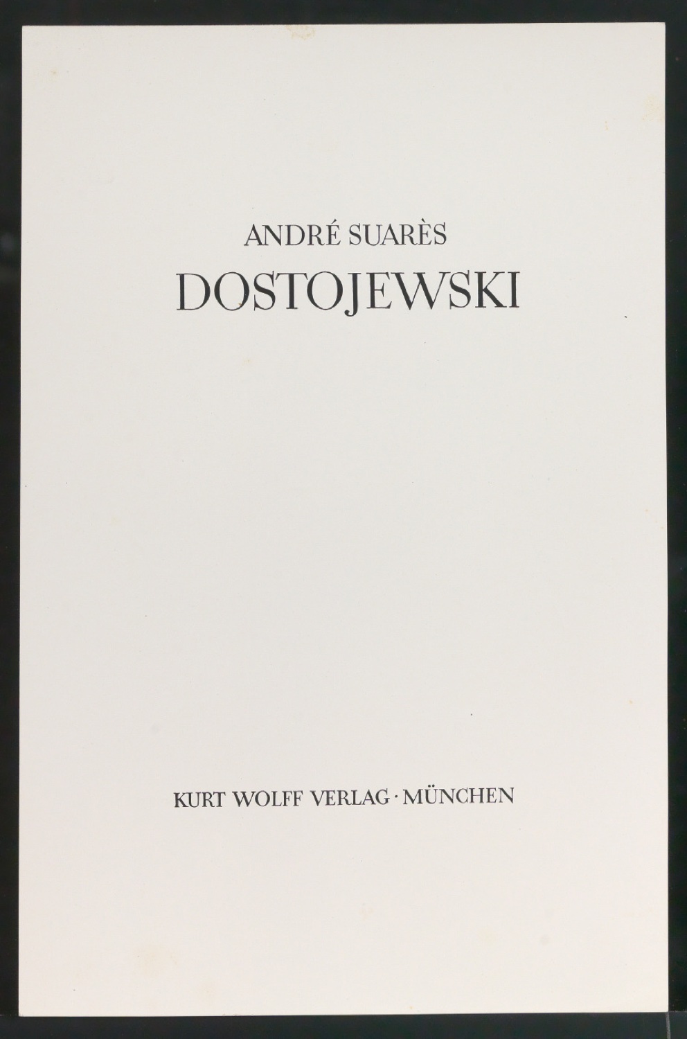 Probedruck für das Titelblatt von Dostojewski — Blatt 3