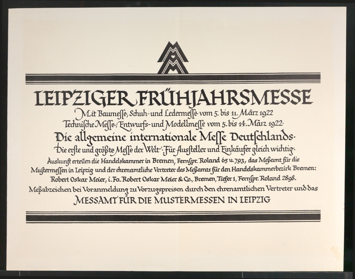 Probedrucke für Anzeigen Leipziger Messe — Blatt 25