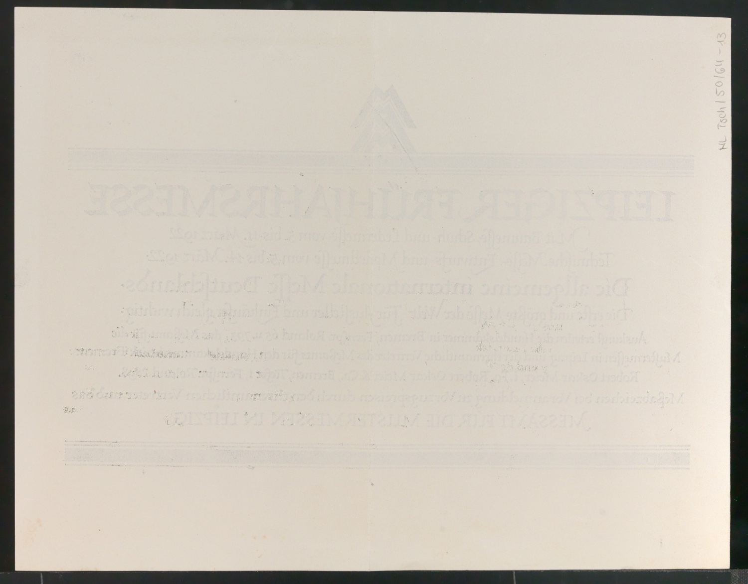 Probedrucke für Anzeigen Leipziger Messe — Blatt 26