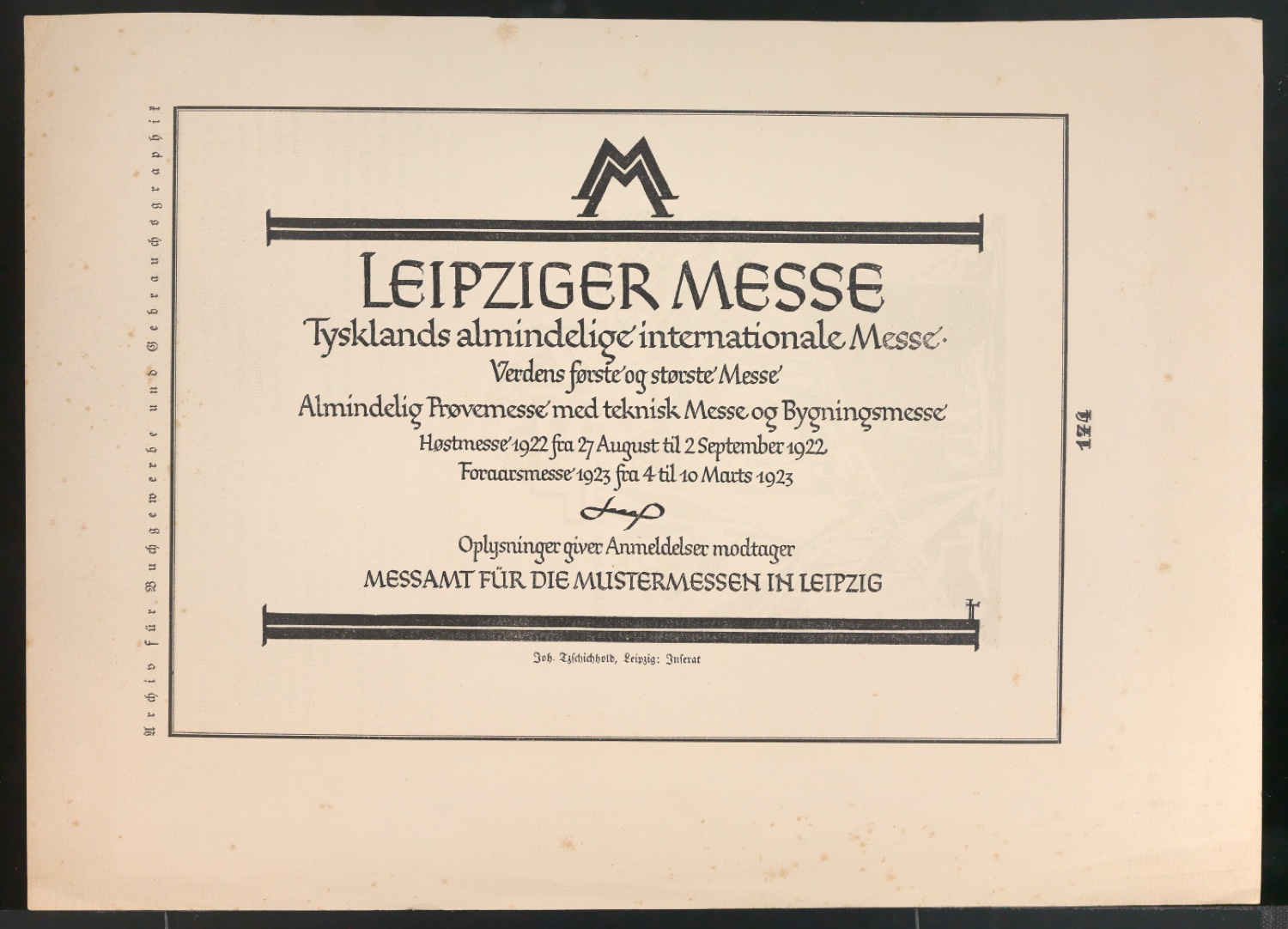 Probedrucke für Anzeigen Leipziger Messe — Blatt 31