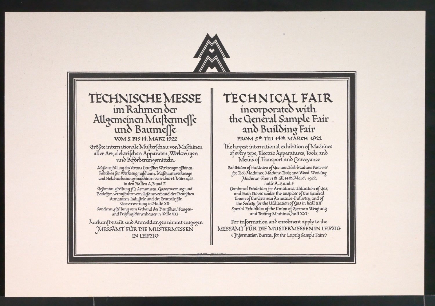 Probedrucke für Anzeigen Leipziger Messe — Blatt 39