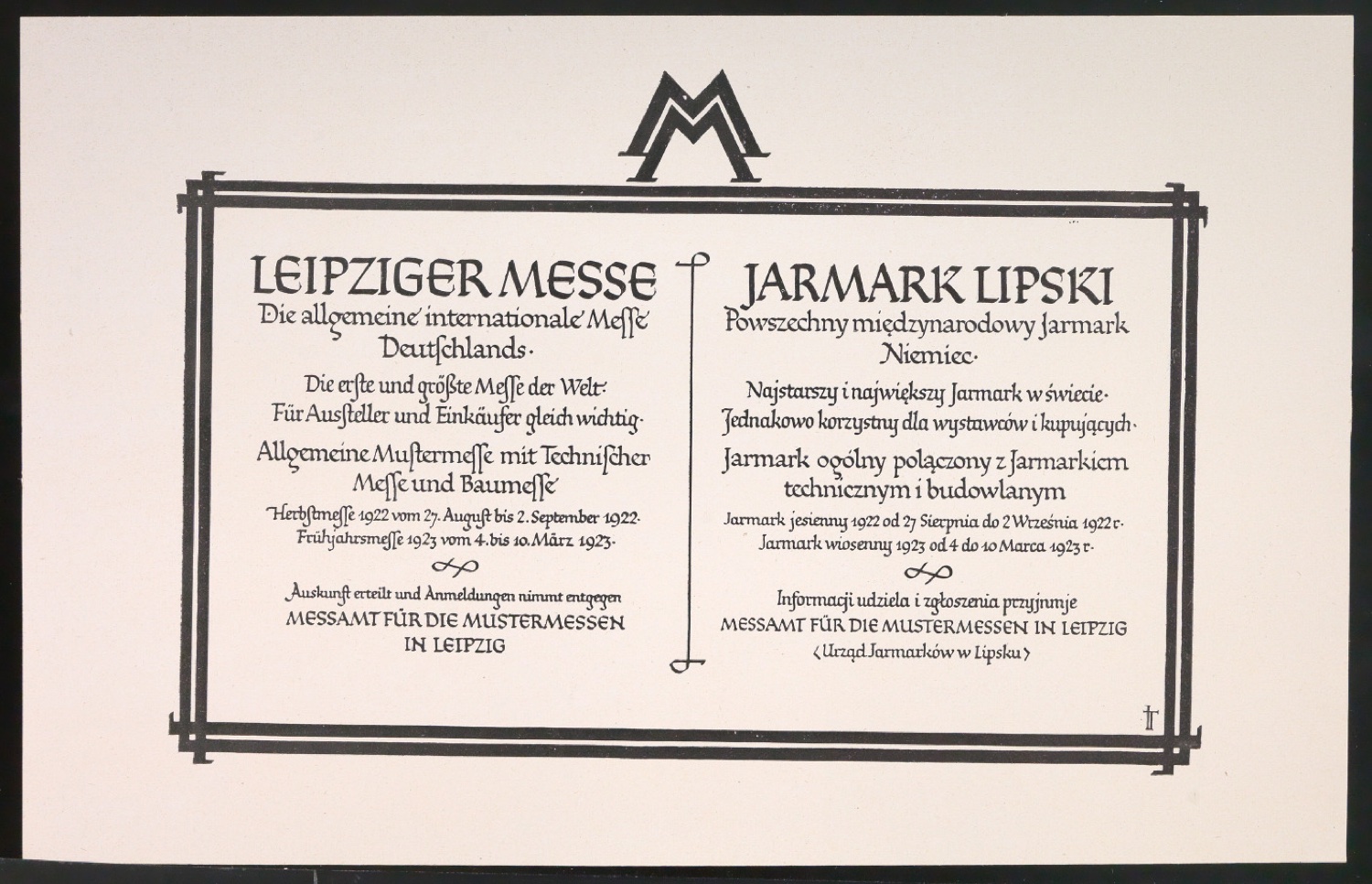 Probedrucke für Anzeigen Leipziger Messe — Blatt 41
