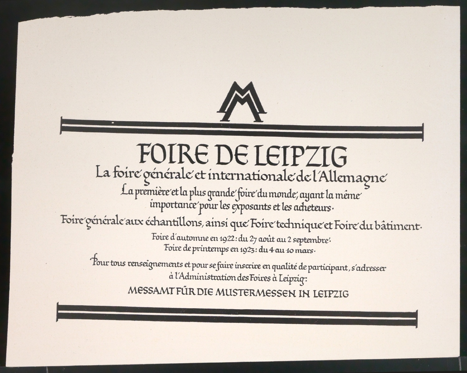 Probedrucke für Anzeigen Leipziger Messe — Blatt 45