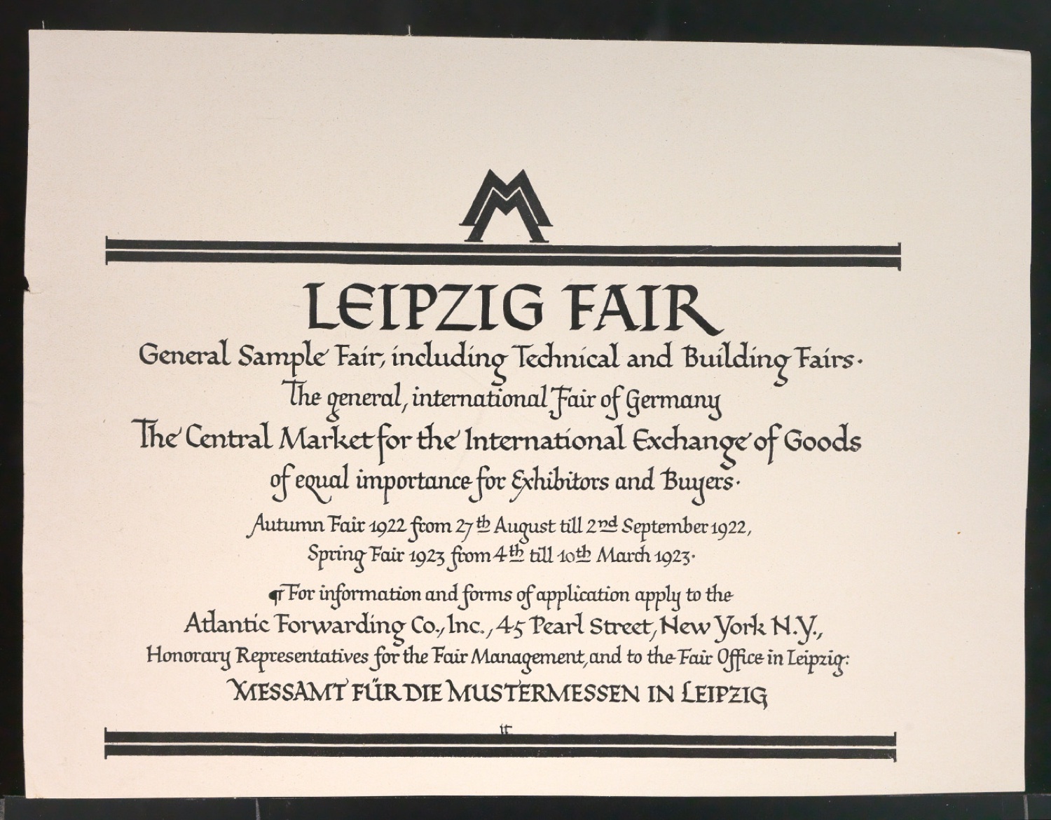 Probedrucke für Anzeigen Leipziger Messe — Blatt 47