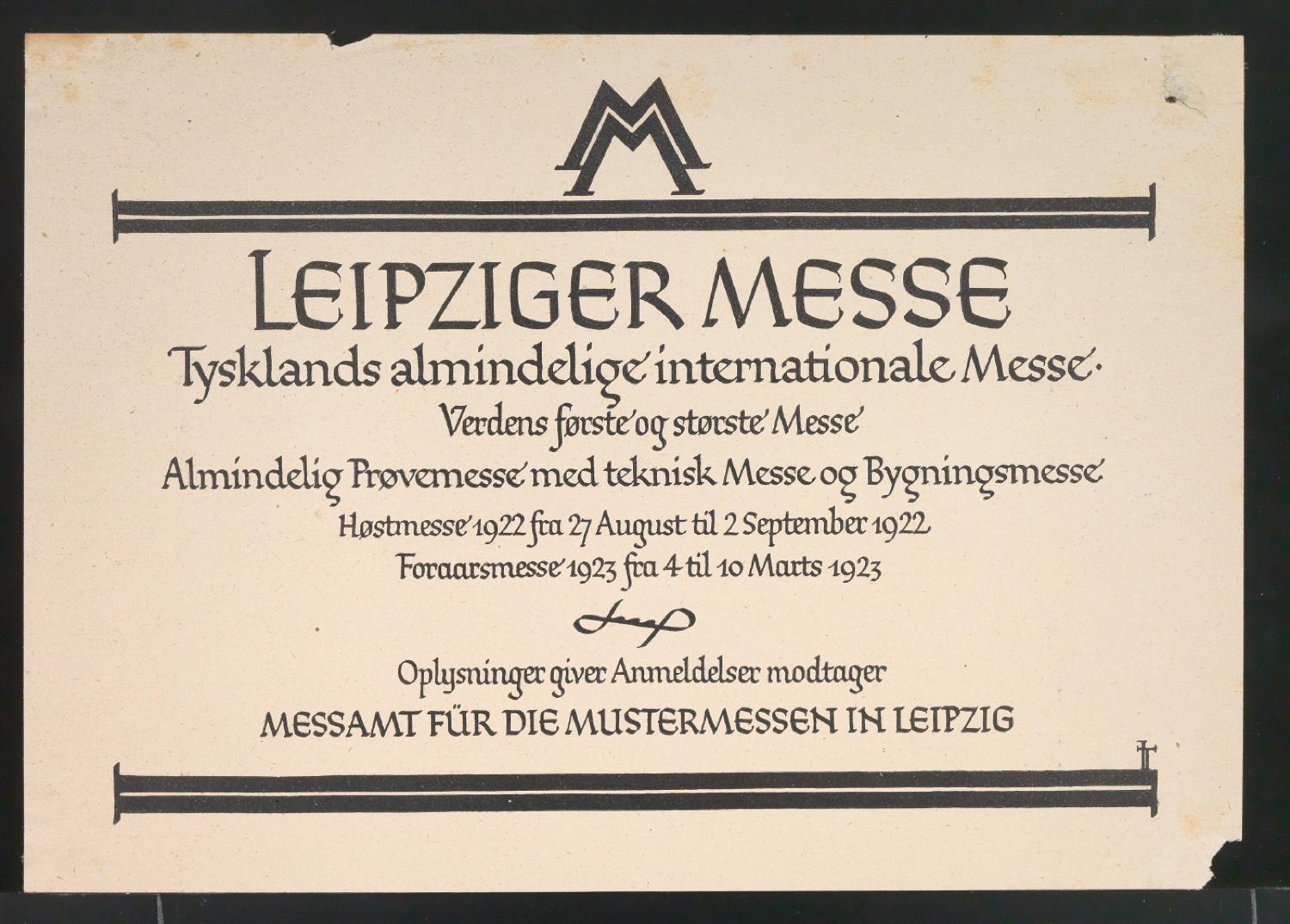 Probedrucke für Anzeigen Leipziger Messe — Blatt 49